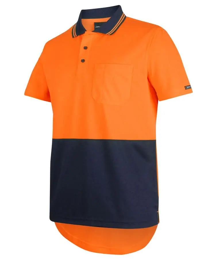 JB's Hi-Vis Short Sleeve Drop Tail Polo Shirt 6HDS Metro Workwear.